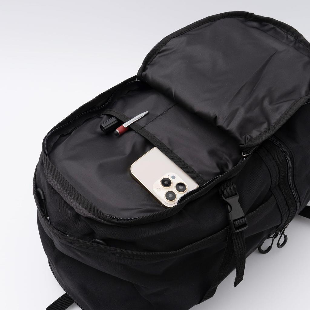 Logo Spark Expandable Bungee Cord Large Backpack, Blue,