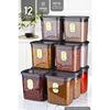 12 Liter Large Size Moly Rectangular Storage Container Set With Gold Label 2lt Supply Container Jar Set