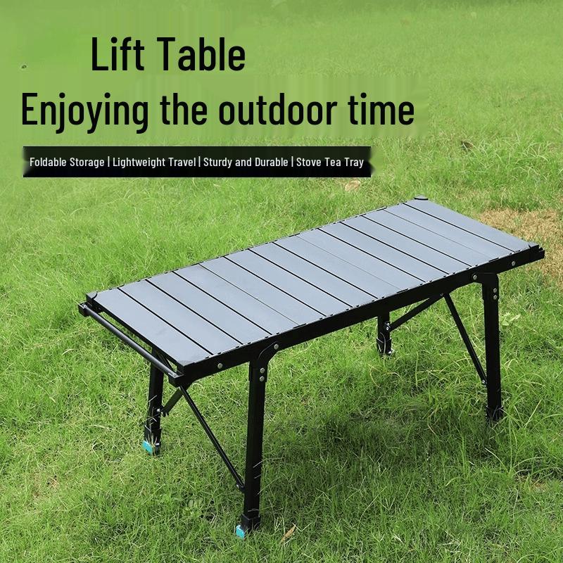OIMG Adjustable Detachable Camping Grill Table