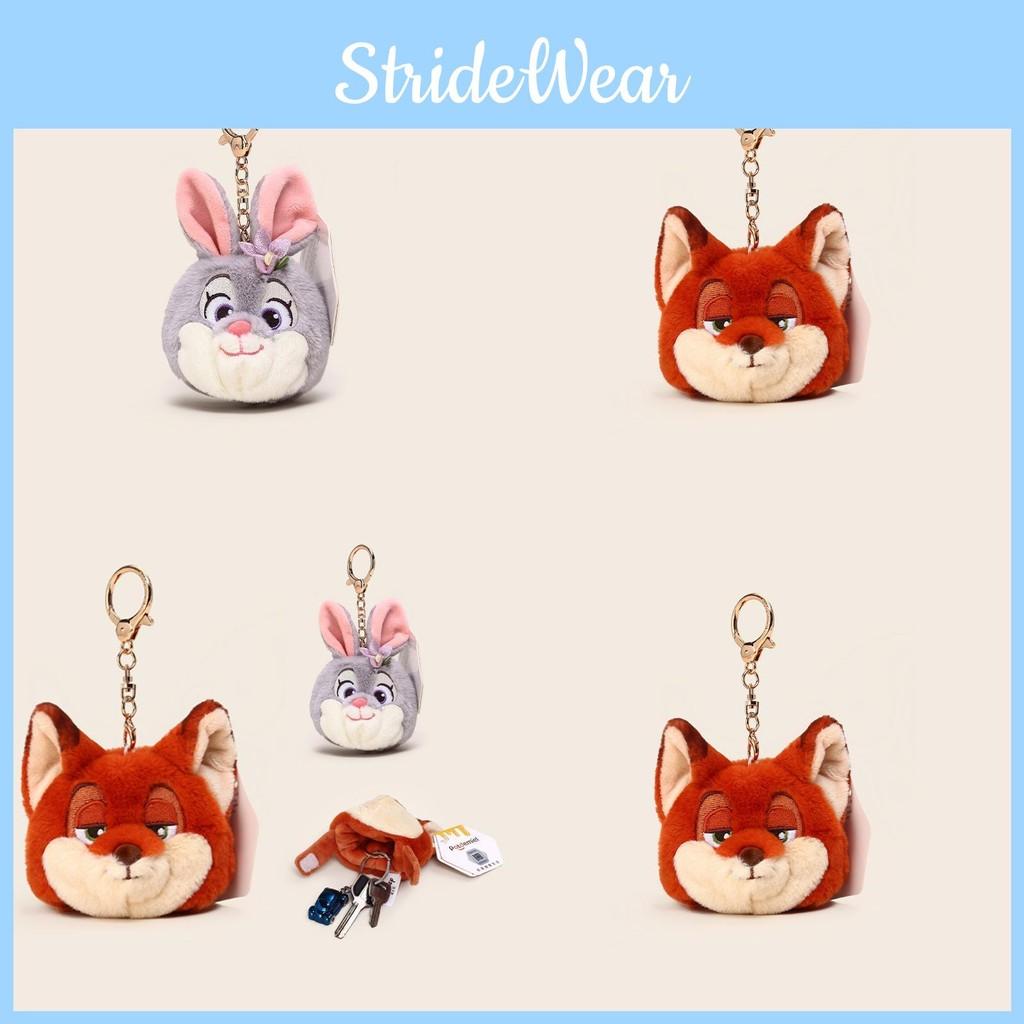 Plush Zootopia Soft Keychain Cute Cartoon Judy Nick Car Key Organizer Gifts