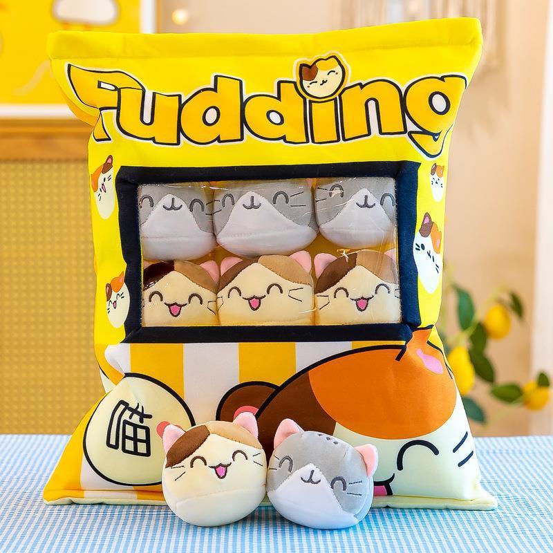 Bag Of Cheesy Puffs Pudding Cute Lot Toy Stuffed Soft Snack Plush Squishmallows Unicorn Plushie Toys Kids Women Gift Cute Animal Soft Plush