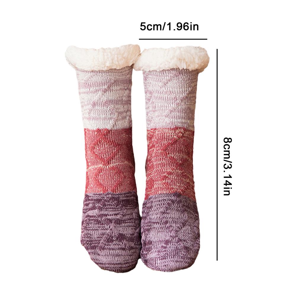 Winter Floor Socks Cozy Warm Gripper Anti-slip Socks Home Fuzzy Sleeping Socks Postpartum Must-Haves Comfortable for Mom Gifts