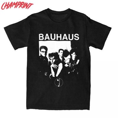 Футболка Bauhaus 80-х годов в готическом стиле для мужчин, забавная футболка из 100% хлопка, футболка с круглым вырезом и коротким рукавом, взрослые топы
