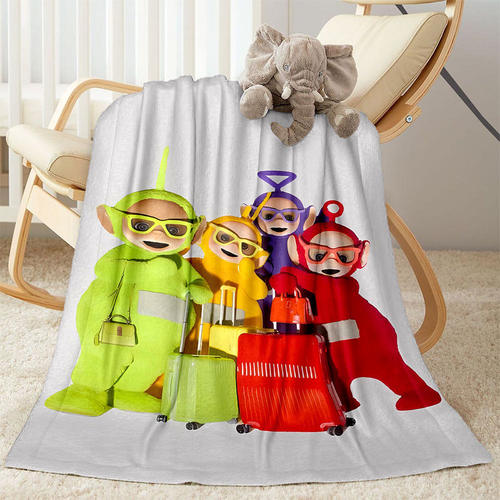 Teletubbies Friends Blanket Soft Warm Cozy Great for Sofa Livingroom Seaside All-Season Use Stylish Decor Birthday Christmas Gift Blanket
