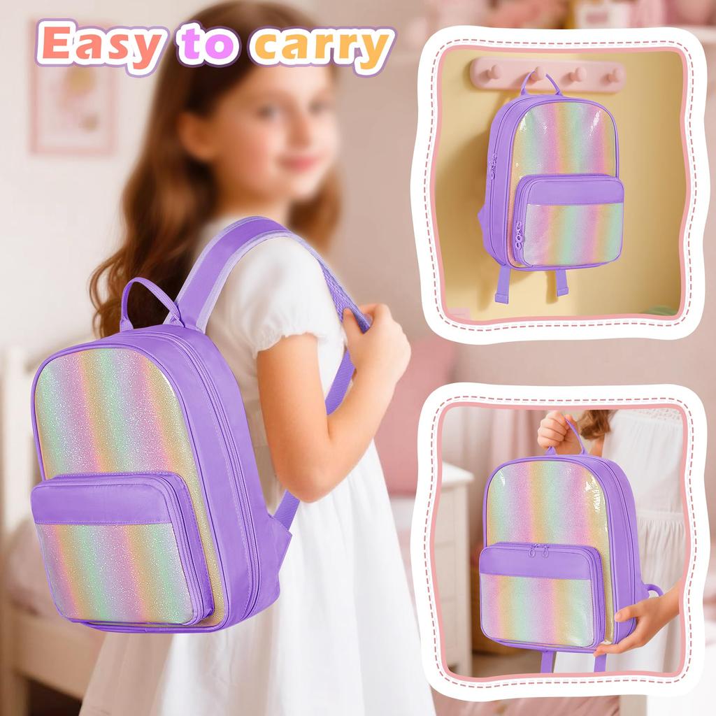 LoDrid Barbie Storage Bag, Perfect for 12-inch Barbie Dolls, Doll Storage Bag, Doll Backpack, Easy To Carry (Purple)