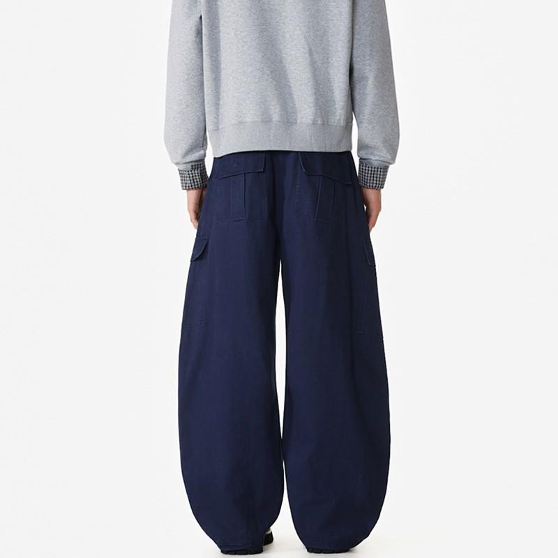Мужские мешковатые брюки-карго цвета хаки Streetwear Свободный крой Широкие штанины Рабочие брюки Подростки Взрослые