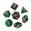 7Pcs/Set Starry Sky Acrylic Multi-side Dice Portable D4/6/8/10/12/20 Polyhedral Gaming Dice Prop Adults Family Night Party Board Game Essentials