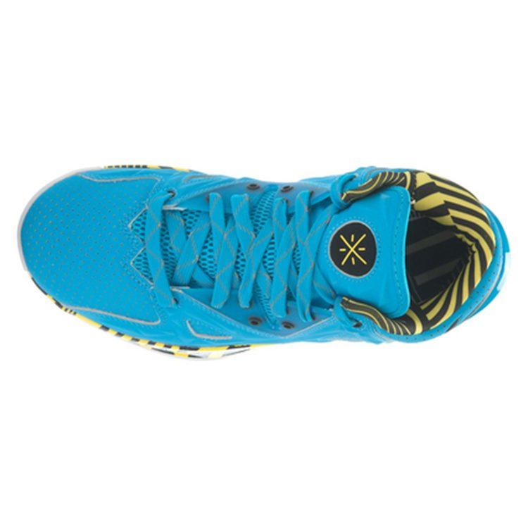 Li Ning WOW 2 Амортизирующие Дышащие Износостойкие Средние Баскетбольные Кроссовки Мужские Черные Желтые Синие ABAJ003-13