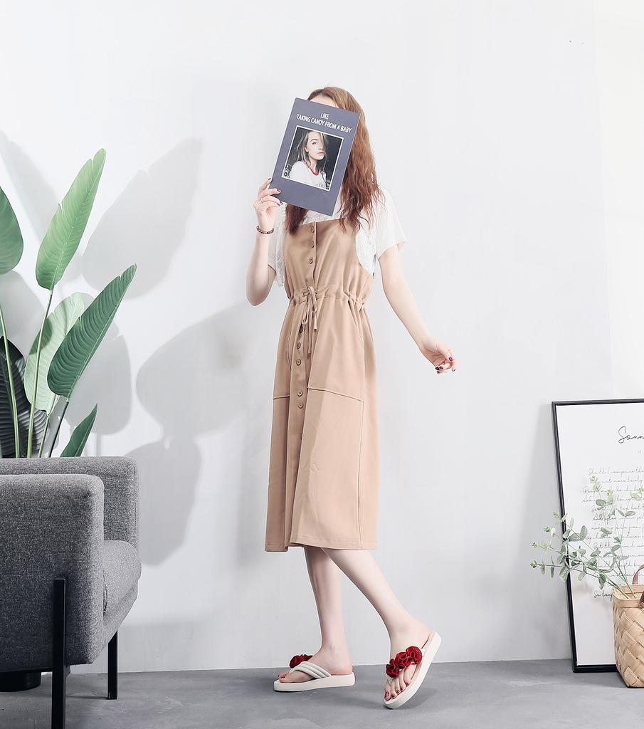 Женские летние новые босоножки из эластичной ткани на танкетке с каблуком 6 см, тапочки-маффины, домашние туфли с цветами из фланели