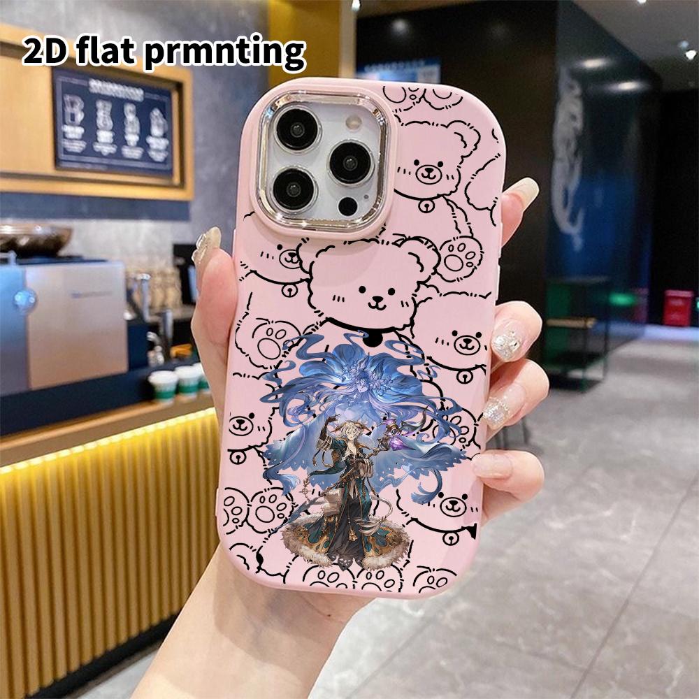 Phone case: 2D flat design suitable for iPhone 18 17 16 15 14 13 Pro protective case, couple style, blue spirit, Christmas and Halloween gift