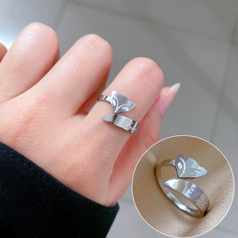 Кольцо Cold Wind Minimalist Wind Bouncing Ring для мужчин и женщин, стильное и простое, для указательного пальца.