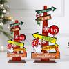 1pc Wooden Xmas Tree Ornaments Santa Claus Snowman 2026 Merry Christmas Home Decoration New Year Desktop Decor Navidad