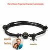 Men's Handmade Woven Bracelet: 100-Language Projection, High-End Custom Couple Accessory.