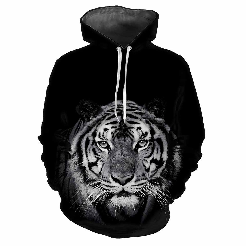 Тигр Животное Зверь 3D Печатный Весна И Осень Мужчины С Толстовкой Свободный Повседневный Модный Личность Для Создания Удобной Одежды