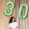 40-дюймовые оливково-зеленые шары с цифрами 0-9 Гелиевые фольгированные цифровые шары для украшения на день рождения, юбилейную вечеринку CDN