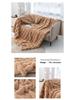 Tuscany Bubble Rabbit Fur Flannel Nap Blanket - Cozy Four-Season Coral Fleece Cover