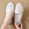Women's Flats Loafers Driving Shoes Moccasins White Flats Casual Soft Summer Hollow Walking Shoes for Mother