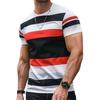 Модные полосатые 3D-принтованные футболки для мужчин, летние повседневные футболки с круглым вырезом и коротким рукавом, свободные быстросохнущие дышащие футболки, топы