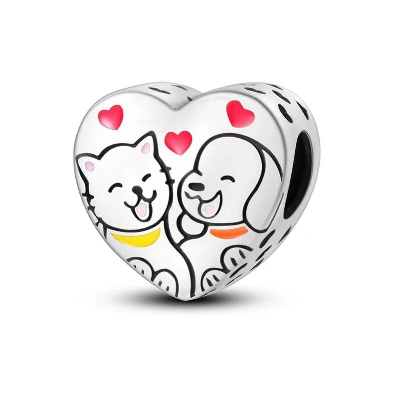 copper Heart Shaped Warm Family Love Mother Pendant Baby Feet Pacifier Charm Bead Charms Bead Charms Compatible With Bracelets Jewellery Gift