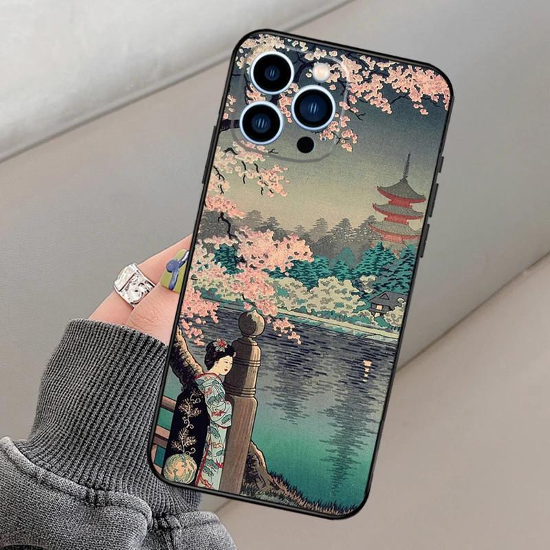 Подходит для Apple IPhone13 Mini Чехол для мобильного телефона Ukiyo-e Japanese Art Чехол для мобильного телефона Hair Painting Anti Drop