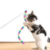 Colorful Interactive Cat Teaser Wand - Caterpillar - Shaped Feather Toy For Playtime Fun - Engaging Pet Accessory For Cats