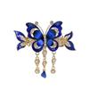 Zircon Rhinestone Butterfly Hair Clips Tassel Rhinestone Barrettes Crystal Small Hair Claw  Wedding