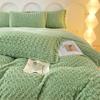 Autumn and Winter Thickened Rabbit Plush Three-dimensional Milk Velvet Winter Warm Sheets and Fitted Sheets Bedding Double Four-piece Set