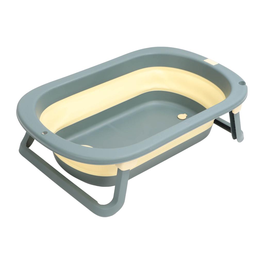 Collapsible Baby Bath Tub with Drainage Hole Space Saving Multifunctional Anti Slip Foldable Infant Bathtub