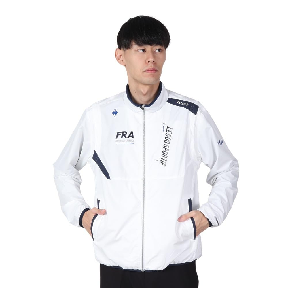 Coq Sportif Blouson Classic Съемные рукава Ветрозащитный Тепло Navi Golf LG4FWB00M WH00 M [Le Golf] [Stretch Forcer] 2-сторонний Водоотталкивающий Мужской (белый)