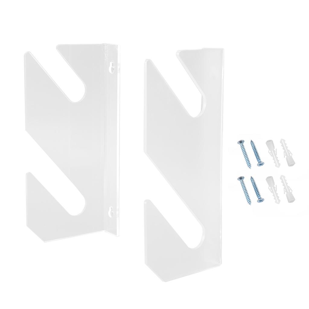 2-уровневая настенная стойка для скейтборда, акриловая, экономящая место, устойчивая, простая в установке, для лонгборда, сноуборда