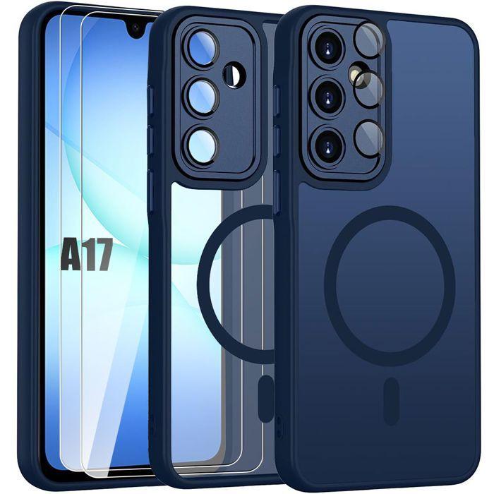 Защитный чехол - BOOLING - для Samsung Galaxy A17 4G/5G - Темно-синий - Ударопрочный - Магнитный круг
