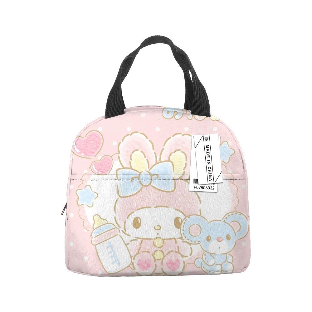 Сумка-ланчбокс Hello Kitty Большой вместимости Мешок для риса Сумка для бенто Сумка-тоут Водонепроницаемый Ланч-бокс Термосумка