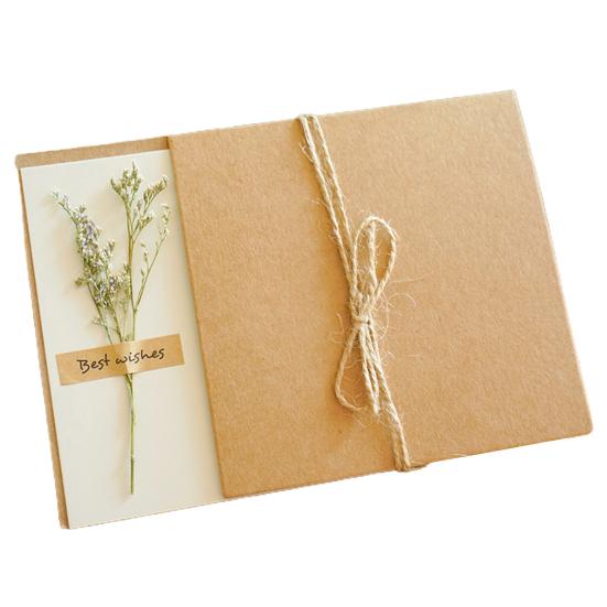 1 комплект поздравительных открыток из бумаги с цветочным принтом, привлекательный креативный крафт-дизайн, открытка на день рождения друга