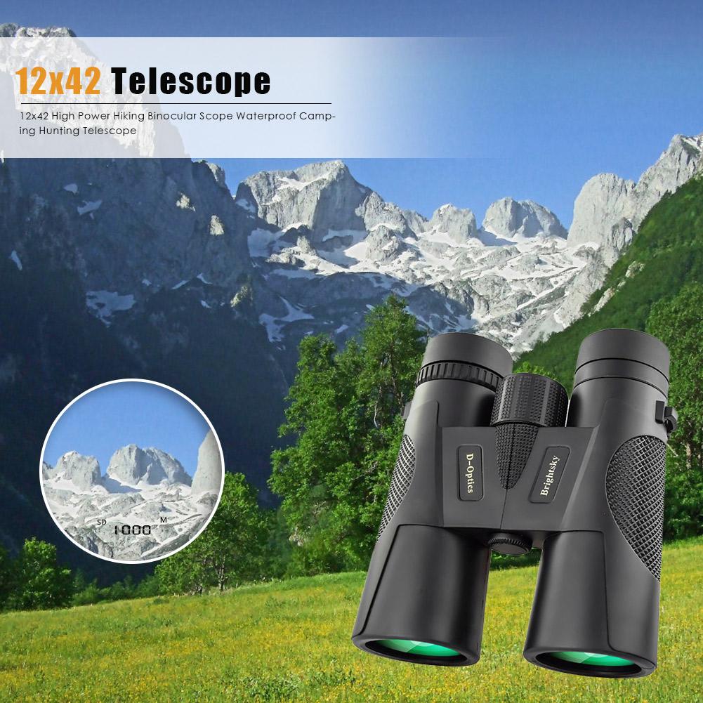12x42 Hd High Power Bak4 Prism Binocular Scope Travel Telescope For Adult Outdoor Travel Camping Magnification Telescope