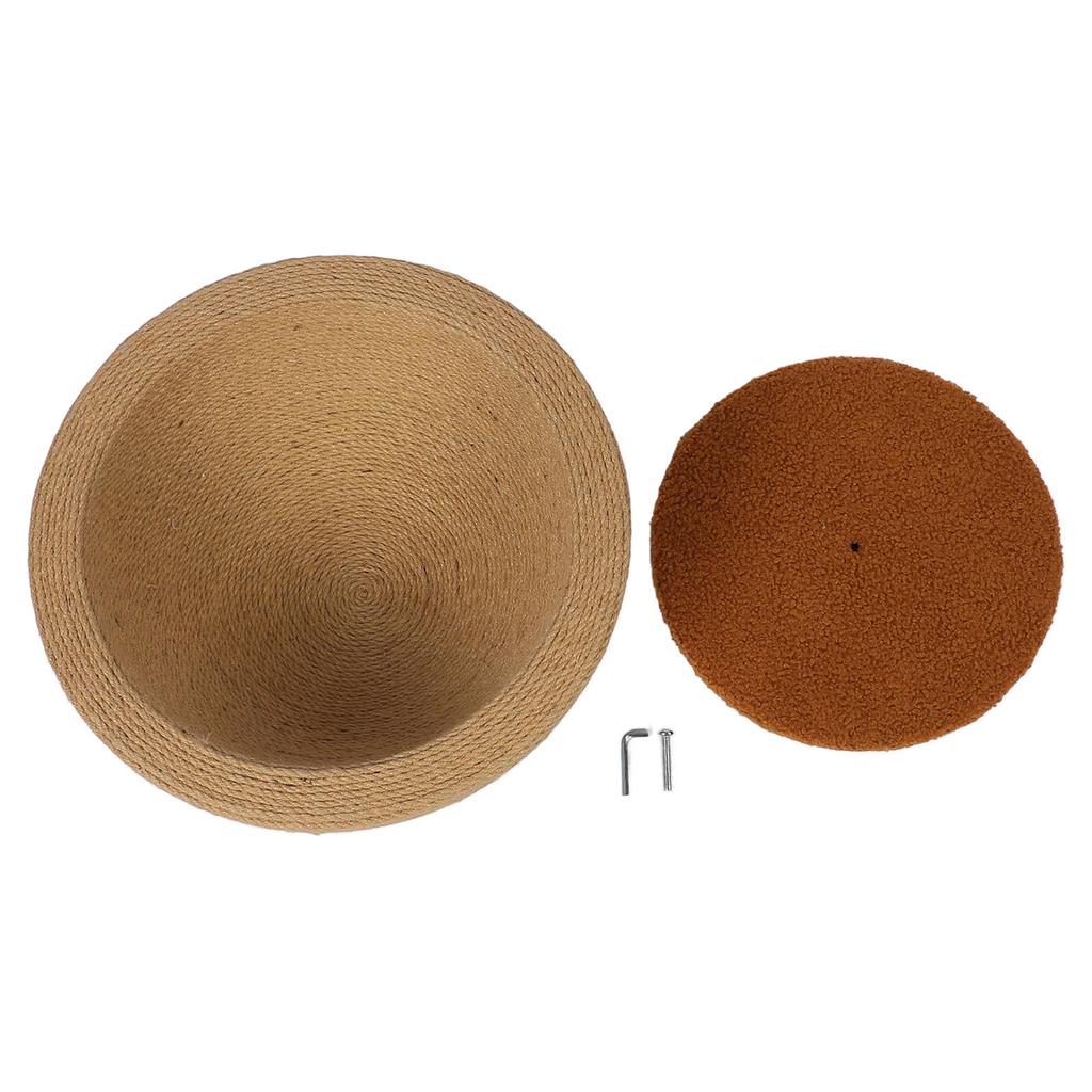 Cat Scratching Board Bowl Multifunction 2 In 1 Sisal Cat Scratcher Lounge Bed For Kitten