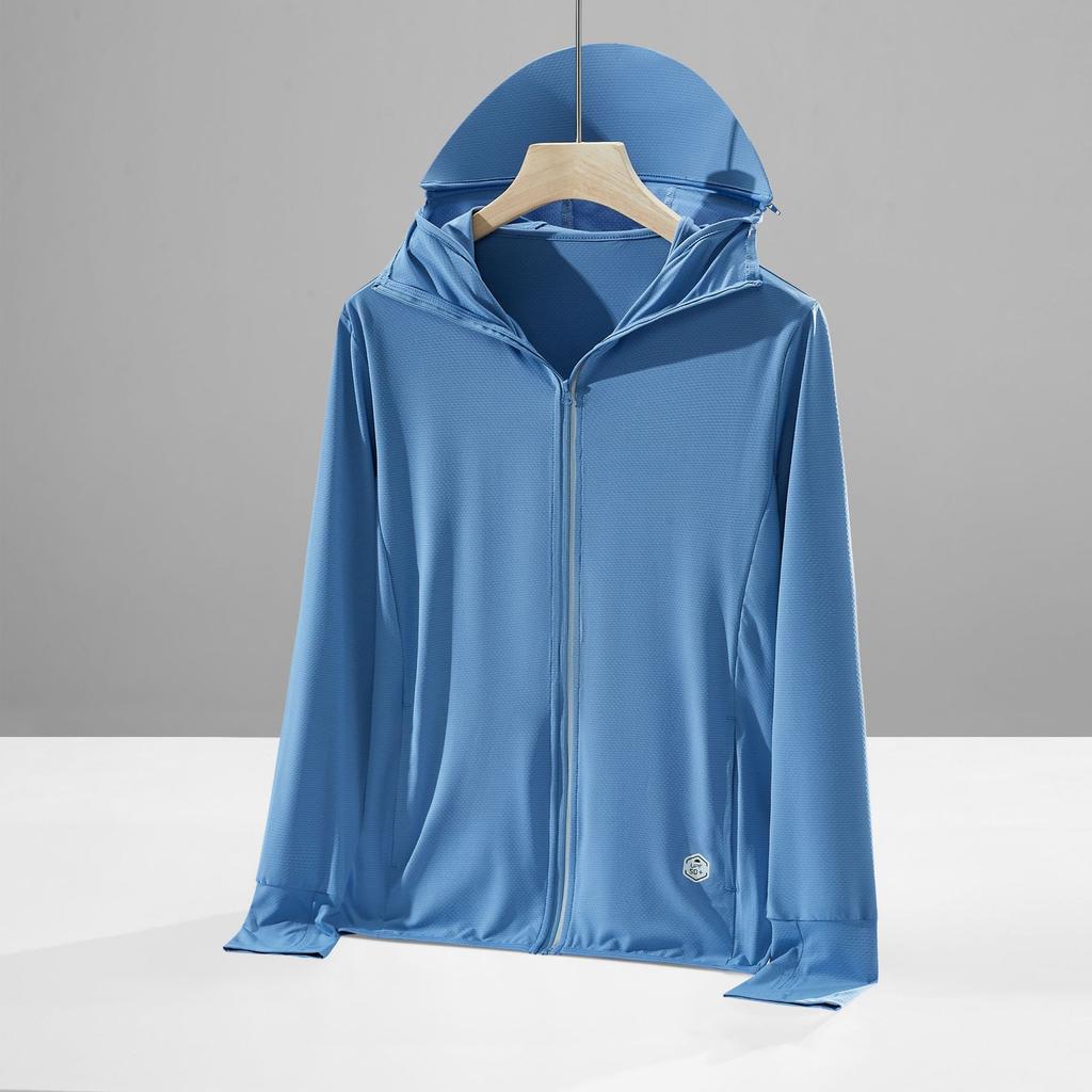 Солнцезащитная одежда Мужская UPF + Тонкая дышащая летняя уличная одежда Ice Silk Солнцезащитная одежда Женская УФ-защита Тонкая куртка Tide