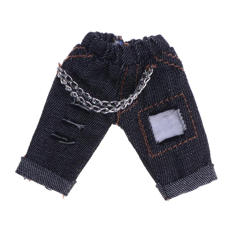 Одежда для кукол ob11 Baby Clothes For Baby Chain Jeans Pants Liquor Bar And Jeans Furniture For Dolls 1/12 Cool Anime High Quality Toy Accessoriess
