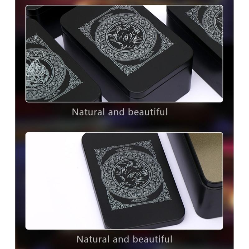 Коробка для игральных карт, кейс для коллекционных карт, жестяная банка для хранения карт Таро, органайзеры для карт, кейс для карт, пустая металлическая коробка для хранения игровых карт