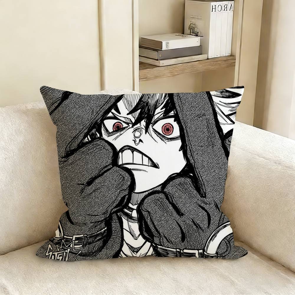 Anime G-Gachiakuta Rudo Pillow Case Living Room Sofa Cushion Cover Suitable For Home Bedroom Room Decoration