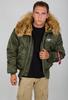 Winter Jacket Alpha Industries 45P Hooded Custom Bomber Jacket (113145) Olive (113145 257)