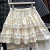 Japanese Style Kawaii Lolita Skirt Women Autumn Winter Sweet Lace Mini Cake Skirt Female Korea Princess Cute Party Skirt Shorts