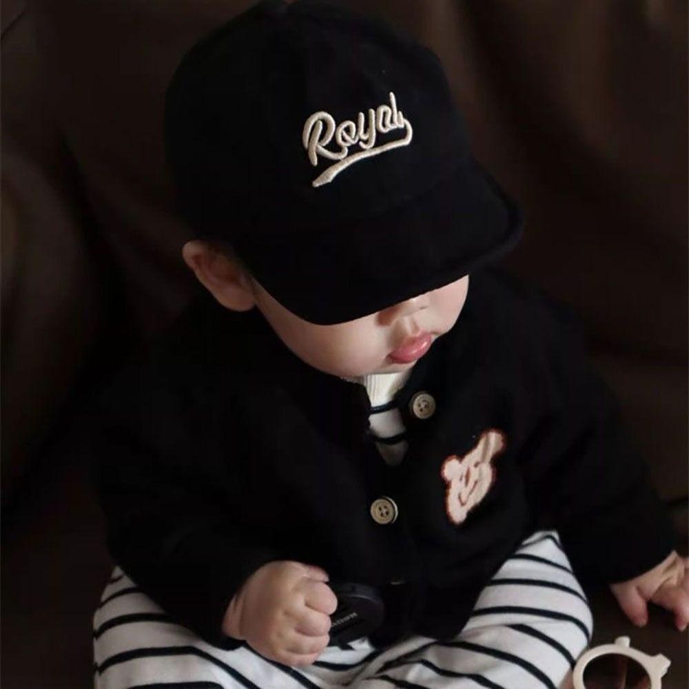 Letter Embroidery Children's Hat Solid Color Sun Protection Cap Boys Girls Caps Peaked Hats