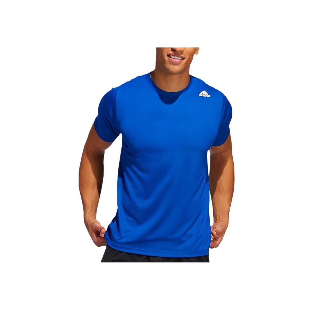 Adidas Футболка мужская с коротким рукавом и круглым вырезом, сплошной логотип, королевский синий GC8345