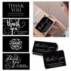 Black Thank You Greeting Cards, 50 Sheets/Pack