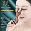 Sandalwood Deer Antlers Wide Tooth Comb Meridians Dredging Facial Massage Gua Sha Scalp Massager for Relaxation And Hair Care