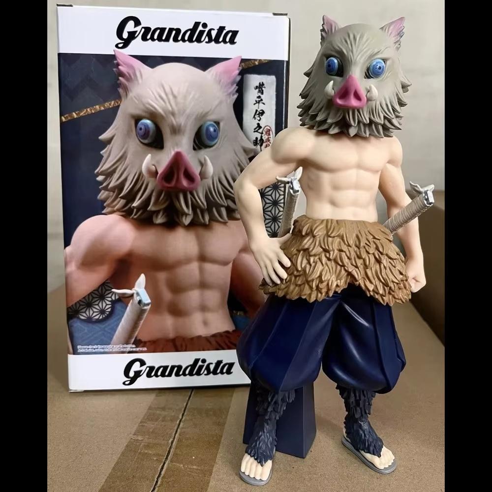 24cm Animation Ghost Blade Ros Series Protagonist Group Large Doll Hand-Made Model Kamado Tanjirou Kamado-Nezuko Ornaments Toy G