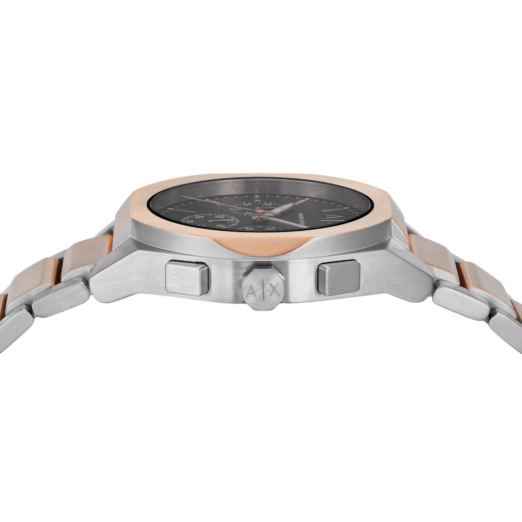 [AX Armani Exchange] Часы NA AX4181 мужские, серебро и розовое золото