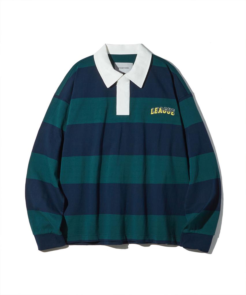 DTHIRTYONE League Stripe Rugby Polo (Navy)