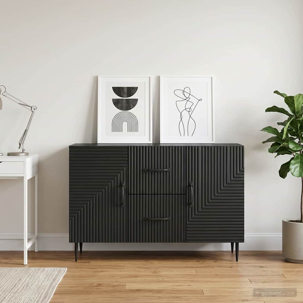 Sideboard Black 89 x 34.5 x 60 cm Particleboard