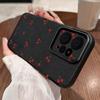Тонкий чехол из матовой кожи с принтом вишни TPU для Xiaomi 13T Pro Poco X6 Redmi Note 14 Pro 13 12 11, мягкий противоударный защитный чехол для телефона